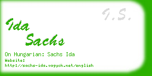 ida sachs business card
